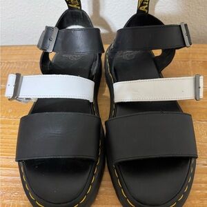 Dr. Martens Black and White Sandals